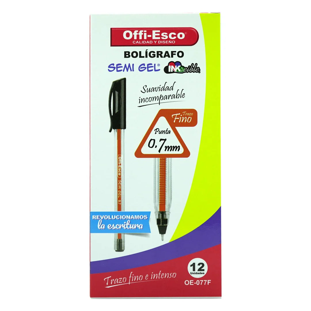 Bolígrafo Semi-Gel 0.7 mm OE-077F – Offi-Esco