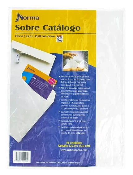 Sobre Blanco Oficio Norma x Unidad
