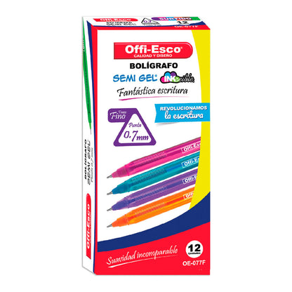 Bolígrafo Semi-Gel 0.7 mm OE-077F – Offi-Esco