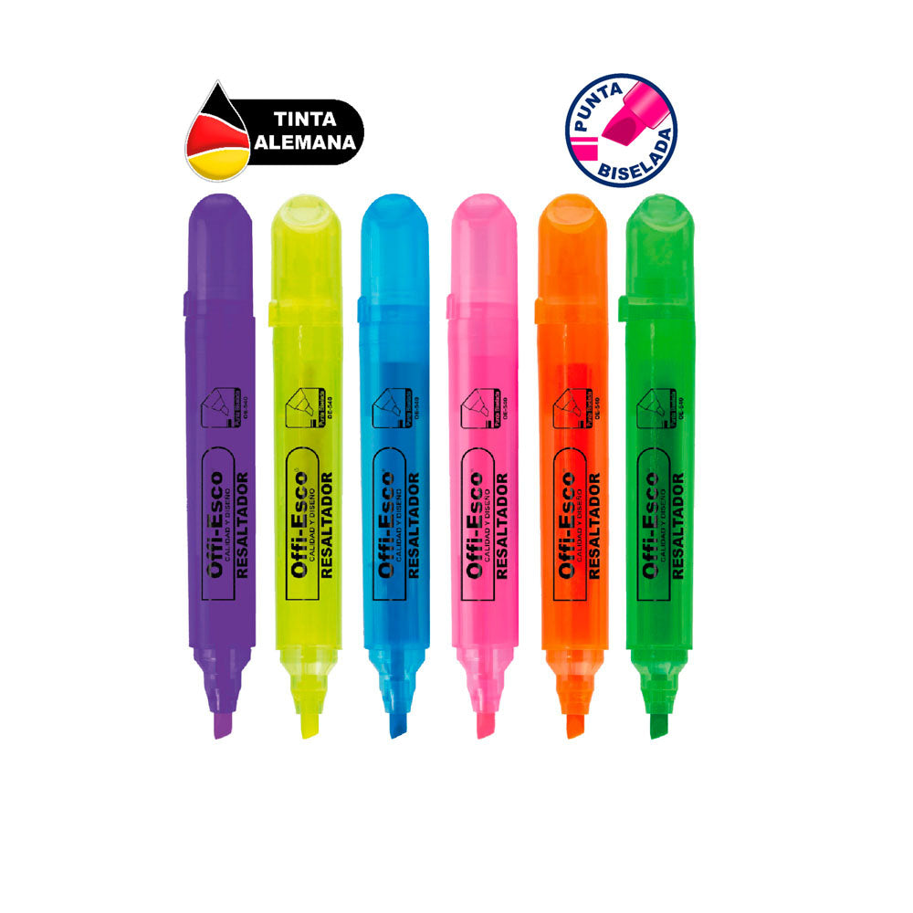 Resaltador Neon Offi-Esco OE-540 x Unidad